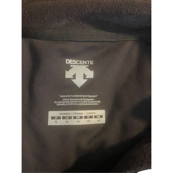 Descente Womens Black Quarter-Zip Pullover Fleece Jacket Size 8 - Picture 4 of 4